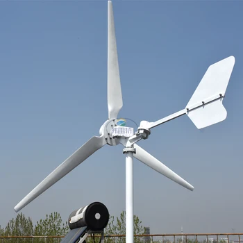 3kw 96V 48 V 220-220V Yatay Rüzgar Türbini Jeneratör 3000w Rüzgar elektrik üretimi yel değirmeni ev kullanımı verimli yüksekliği  15