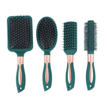 4 Adet Saç Fırçası Seti Kadınlar İçin ıslak Veya kuru saç Hava yastığı Tarak Dolaşık Açıcı Fırça Ve Saç Tarak Seti 19