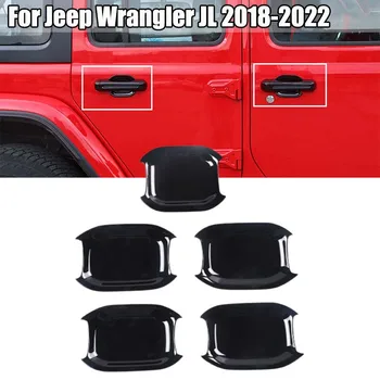 5 Adet Dış Kapı Kolu kase kapağı Trim Çerçeve Dekorasyon İçin Jeep Wrangler JL 2018 2019 2020 2021 2022 Araba Styling 7
