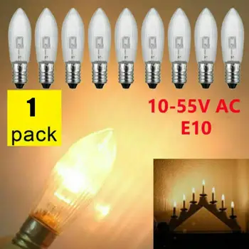 5 adet E10 Led Yedek Ampuller 0.2 w 10-55v Ac Üst Mum Dize İşıklar Lamba Ev mum ışığı ampul Dekorasyon Yeni Tüm F8a4 6