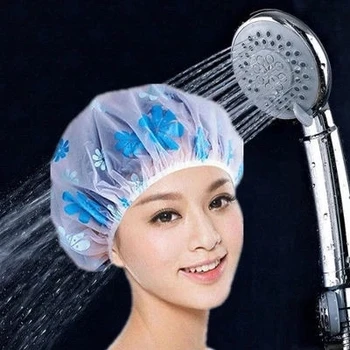 5 Adet / grup * Sevimli Su Geçirmez Duş Başlığı Kalınlaşmış Yetişkin Bayan şampuan kabı Su Geçirmez Banyo Şapka Duş Başlığı