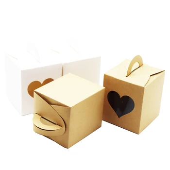 5 adet Sevimli Mini Bisküvi Kek Kutusu Tek Muffin kağit kutu Pencere ile Taşınabilir Mus Çamur puding şişesi Hediye Paketleme Kaynağı