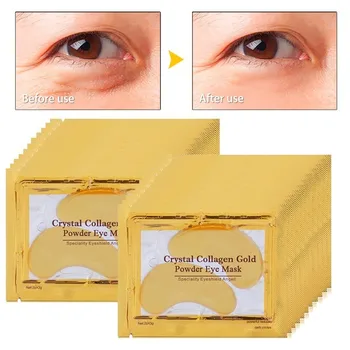 5 Pairs Hyaluronik Asit Onarım Göz Yamalar Koyu Halkaları Çıkarmak Nemlendirici Göz Maskesi Kristal Kollajen Jel Maske Göz Cilt Bakımı 14