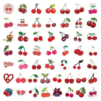 50/100 Adet Estetik Meyve Şeftali Kiraz dekorasyon çıkartmaları Dizüstü Bagaj Telefon Buzdolabı Karalama Defteri Araba Sticker Çocuk Çıkartmaları 23