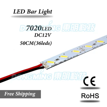 50 adet/grup 36 LEDs LED şeritler 0.5 m bar ışığı 12 V led şerit alüminyum 7020 SMD mutfak kabin lambası altında led 10