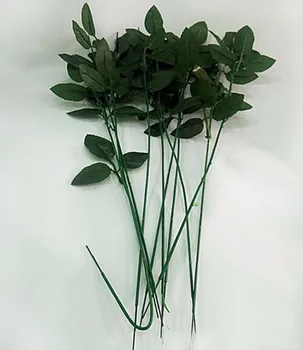 50 adet Yapay 57cm Sahte Gül Çiçek Sapları Yaprakları ile DIY El Yapımı Buket Çiçek Yaprak Damar Düğün Parti Ev Dekorasyon 23