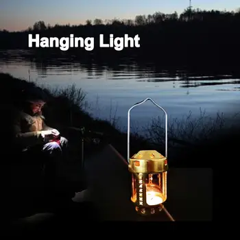 50 % Sıcak mum ışığı Mini parlak alüminyum alaşımlı pirinç gece balıkçılık asılı mum ışığı açık kamp malzemeleri balmumu ışık 4