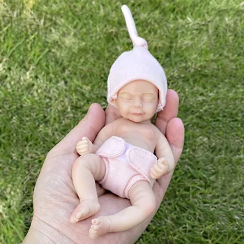 6 inç Tam Vücut Silikon Yumuşak Gerçek Dokunmatik Lifelikesmall Mini Yeniden Doğmuş Bebek Çocuk El yapımı Genesis Renk doğum günü hediyesi 21