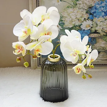 6 Kafaları / Paket 3D Kelebek Orkide Yapay Çiçekler Simülasyon Küçük Çiçekler Ev Bahçe Duvar Düğün Dekorasyon DIY Tedarikçisi