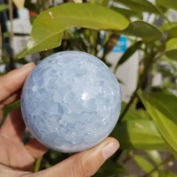 60 ~ 70 cm Doğal Mavi celestite küre cilalı kristal Top 11