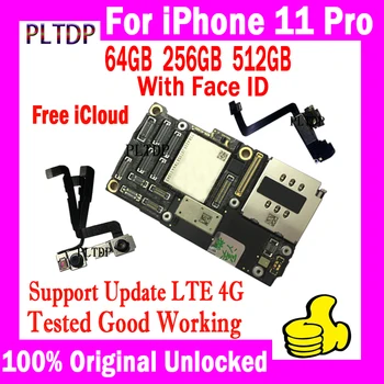 64GB 256GB iPhone 11 Pro Anakart Desteği Güncelleme 4G LTE Tam İyi Test Edilmiş Çalışma Mantık Kurulu Orijinal Unlocked Plaka 16