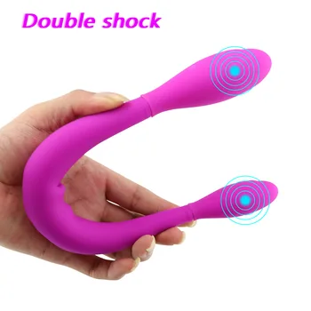 7 Hız Klitoral Stimülatörü Çift Şok Vibratör Kadınlar için Lezbiyen Seks Oyuncakları USB Şarj G Noktası Mesaj Seks Vibratör Masturbator
