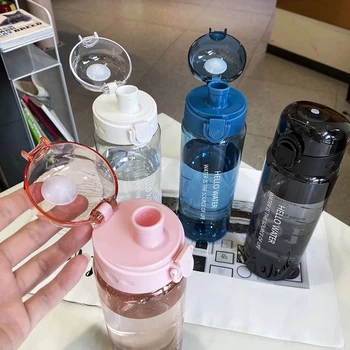 780ml Plastik Taşınabilir Spor Öğrenci Su Şişesi İçme Çay Kupa Açık Dış Kamp Malzemeleri Kahve mutfak gereçleri 14