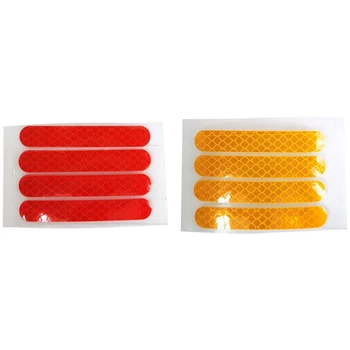 8 Adet Ön Arka jant kapağı Koruyucu Kabuk Yansıtıcı Etiket Ninebot Max G30, 4 Adet Kırmızı ve 4 Adet Sarı 19