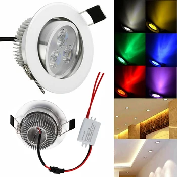 8 Renk 6W LED gömme tavan lambası Ultra Parlak Lamba AC 220V 110V Sürücü aşağı ışık Spot Ev Otel Dekor için 15
