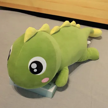 80-170cm Kawaii Dev Dinozor peluş oyuncak Yumuşak Dolması Karikatür Hayvan Dinozor Bebek Kız Arkadaşı uyku yastığı çocuklar için doğum günü hediyesi