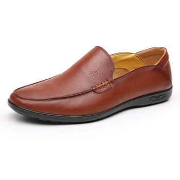 9288 Yeni Moda Hakiki Deri erkek ayakkabıları Rahat Deri Tek Ayakkabı Moda erkek İnek Derisi Rahat moda ayakkabılar