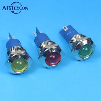 ABBEYCON sıcak satış 14mm eğimli kafa IP67 20mA gösterge ışığı 12V/24V / 36V pilot lamba 2