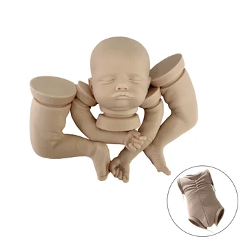 ACESTAR # ST20N-DK6614 Yeniden Doğmuş Bebek Bebek Kitleri 20 İnç 50CM Bebe Reborns Boyasız Silikon Düz Kiti Toplayıcı 5