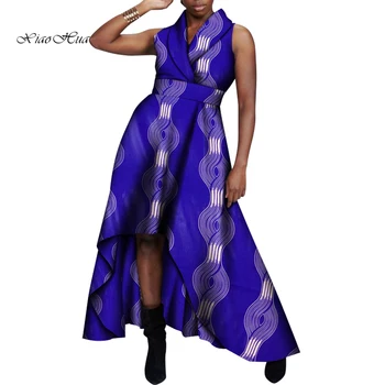 Afrika Tarzı Elbise Kolsuz uzun elbise Kadınlar Casual Dashiki Elbise Africaine Ankara Maxi Elbise Afrika Giysi WY8260