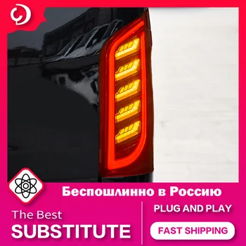 AKD Araba Styling Arka Lambaları Benz VİTO 2014-2021 için V260 Metris Maybach Tipi LED DRL Kuyruk Lambası Dönüş Sinyali Arka Ters Fren