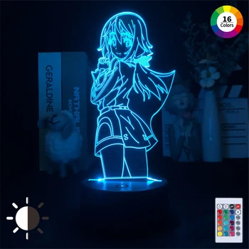 Akrilik 3D Anime LampFor Sonsuz Strato Gece Lambası Lamba Heykelcik Aydınlatma Yatak Odası İçin Doğa çizgi Roman ışık ev dekor lambası Hediye 12