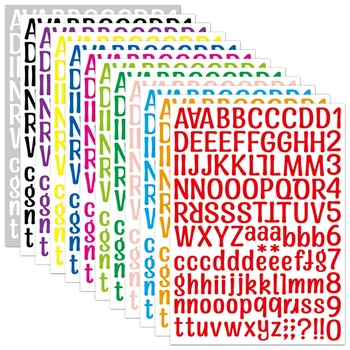 Alfabe Mektubu Numarası Çıkartmalar Renkli Sevimli Günlüğü Dekorasyon Planlayıcısı Kırtasiye Çıkartmalar Telefon Dekor Çıkartmalar