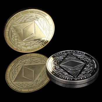 Altın / gümüş kaplama Ethereum hatıra parası Sanat Koleksiyonu Hediye 22