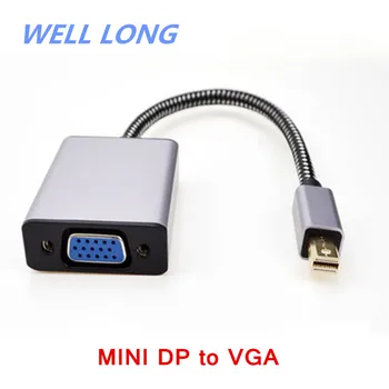 Alüminyum kabuk mini DisplayPort vga adaptörü kablolama mini dp vga dönüştürücü 15