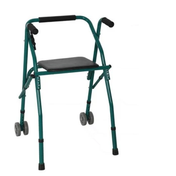 Alüminyum Çerçeve Destekli yürüme yardımcısı yaşlı sandalye yetişkin yürüteç engelli Katlanabilir koltuk rollator yürüteç