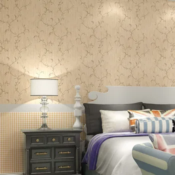 Amerikan Rustik çiçek askılığı duvar kağıdı ruloları Düz Renk Retro dokunmamış Duvar Kaplaması Duvar Oturma Odası Yatak Odası Vintage Dekor