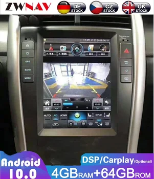 Android 10.0 4 + 64GB Araba Radyo Ford Kenar 2012 İçin 2013 2014 Dikey Ekran Multimedya Oynatıcı Araba Stereo GPS Navigasyon Sistemi