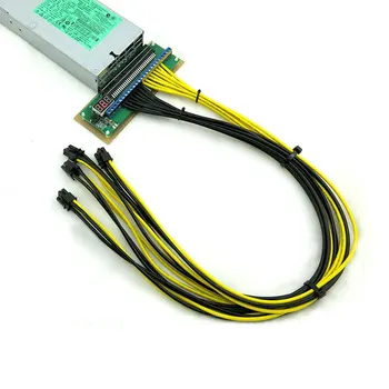 Angıtu Antminer S1 S3 S5 S7 6Pin PCIE Erkek 14 AWG Güç uzatma kablosu 11