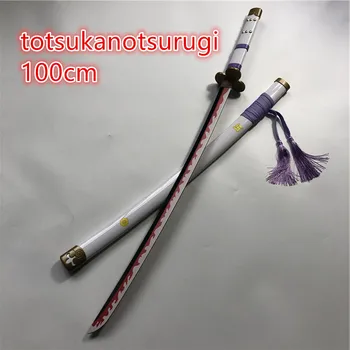 Anime Cosplay Kozuki Oden Totsukanotsurugi kılıç Roronoa Zoro Kılıç Silah Ahşap Ninja Bıçak 1: 1 samuray Kılıcı Prop Oyuncaklar 100 cm