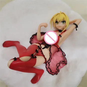 Anime Kader Kalmak Gece Saber Kırmızı Pijama PVC Action Figure Koleksiyon Model Bebek Oyuncak 16 cm 20