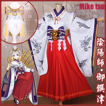 Anime! Onmyoji Mike tsu Uyanıştan Önce Yeni Shikigami Cadı Elbise Pirinç Tanrı Kimono Güzel Üniforma Cosplay Kostüm Ücretsiz Kargo