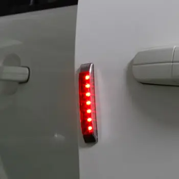 Anti çarpışma araba-styling oto atmosfer ışığı araba kapı ışıkları güneş LED yanıp sönen lamba LED uyarı lambası hareket kontrolü E7CA 9