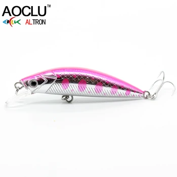 AOCLU wobblers Süper Kalite 6 Renkler 50mm Sert Yem Batan küçük zoka yapay balık Bas Tatlı Tuzlu su 12# VMC kanca 13
