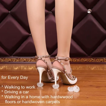 Aohaolee Yüksek Topuk Tıpalar Silikon Stiletto Topuk Kapakları Nemli Yerleşimler Kadın ayakkabı Topuk Koruyucular Açık Düğün ve Partiler için 23