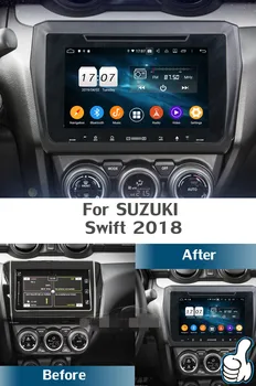 Araba android müzik seti Radyo Ses Multimedya Oynatıcı Suzuki Swift 2017 2018 için Gps Navigasyon Oto Carplay Ana Ünite Wıfı DSP 4G 21