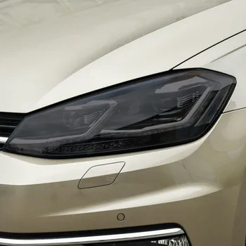 Araba Far Tonu Siyah koruyucu film Temizle TPU Sticker Volkswagen VW Golf 7 İçin MK7 2012-2019 Aksesuarları 2P