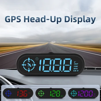 Araba GPS Ölçer Head-Up Ekran Otomotiv Elektroniği HUD projektör ekranı Dijital Araba Kilometre Takometre Tüm Arabalar için 12