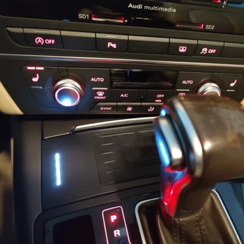 Araba Kablosuz Şarj Cihazı Araç Telefonu Qı Şarj Tutucu Merkezi Konsol Araç Mobil Şarj Güç Adaptörü Audi A6 C7 A7 2016 2014 14