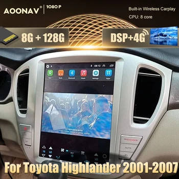 Araba multimedya oynatıcı Toyota Highlander 2001-2007 İçin araba radyo 2 din Android Tesla ekran kafa ünitesi kablosuz carplay Otomatik 8