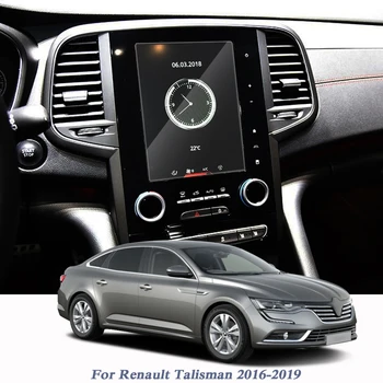 Araba Styling GPS Navigasyon Ekran Koruyucu Cam Filmi Renault Tılsım 2016-2019 Dashboard Ekran PET Film Oto Aksesuar
