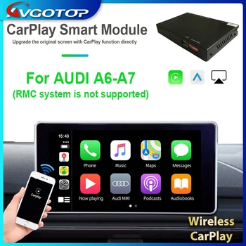 AVGOTOP Kablosuz Carplay AUDİ-A6 A7 2010-2018 OEM Ekran Yükseltme MMI sistemi multimedya Android Otomatik Akıllı Modül