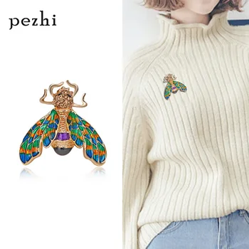 Avrupa ve Amerika Birleşik Devletleri yeni moda hayvan broş arı yağlıboya broş alaşım pin 15