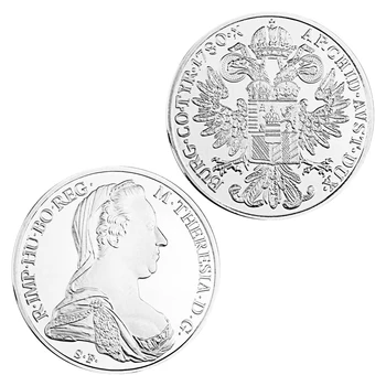 Avusturya-Macaristan Kraliçesi Teresia (1717-1780) Koleksiyon Gümüş Kaplama Hatıra Parası Olmayan para hatıra parası