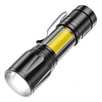 Açık LED Şarj Edilebilir Yakınlaştırma Mini Güç el feneri El Feneri 2000 Lümen Ayarlanabilir Penlight Su Geçirmez T6 led ışık Dahili Pil 9