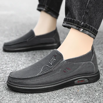 Bahar Moda erkek kanvas ayakkabılar Yumuşak Açık Yürüyüş Loafer'lar Erkekler Tasarım Sneakers Erkek Espadrilles Erkekler İçin iş ayakkabısı Ayakkabı 5